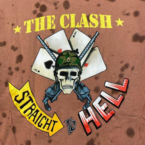 The Clash Straight To Hell Splater dye tshirt size Small - Picture 2 of 5